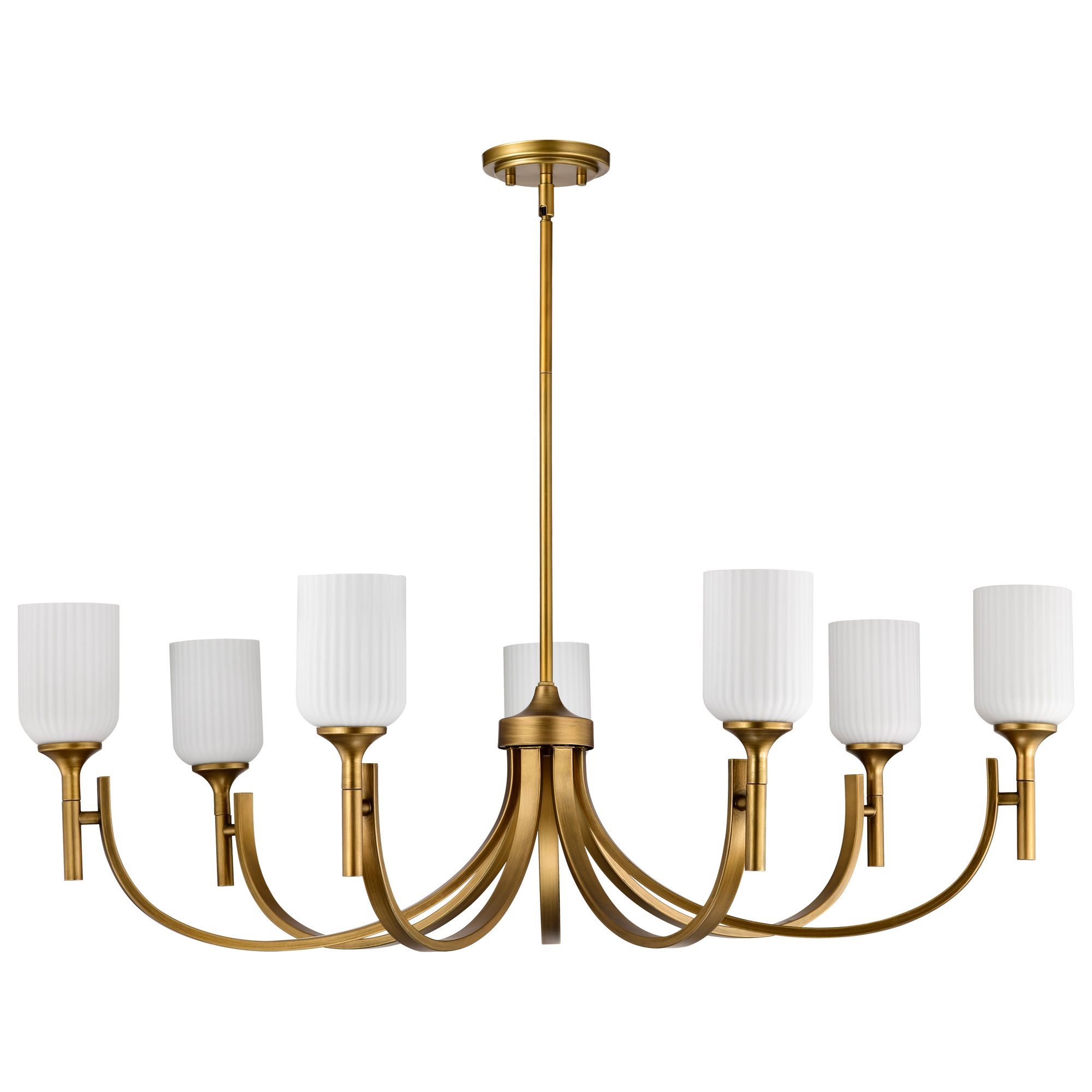 Image 3 Nuvo Solara 40" Wide Natural Brass 7 Light Chandelier more views
