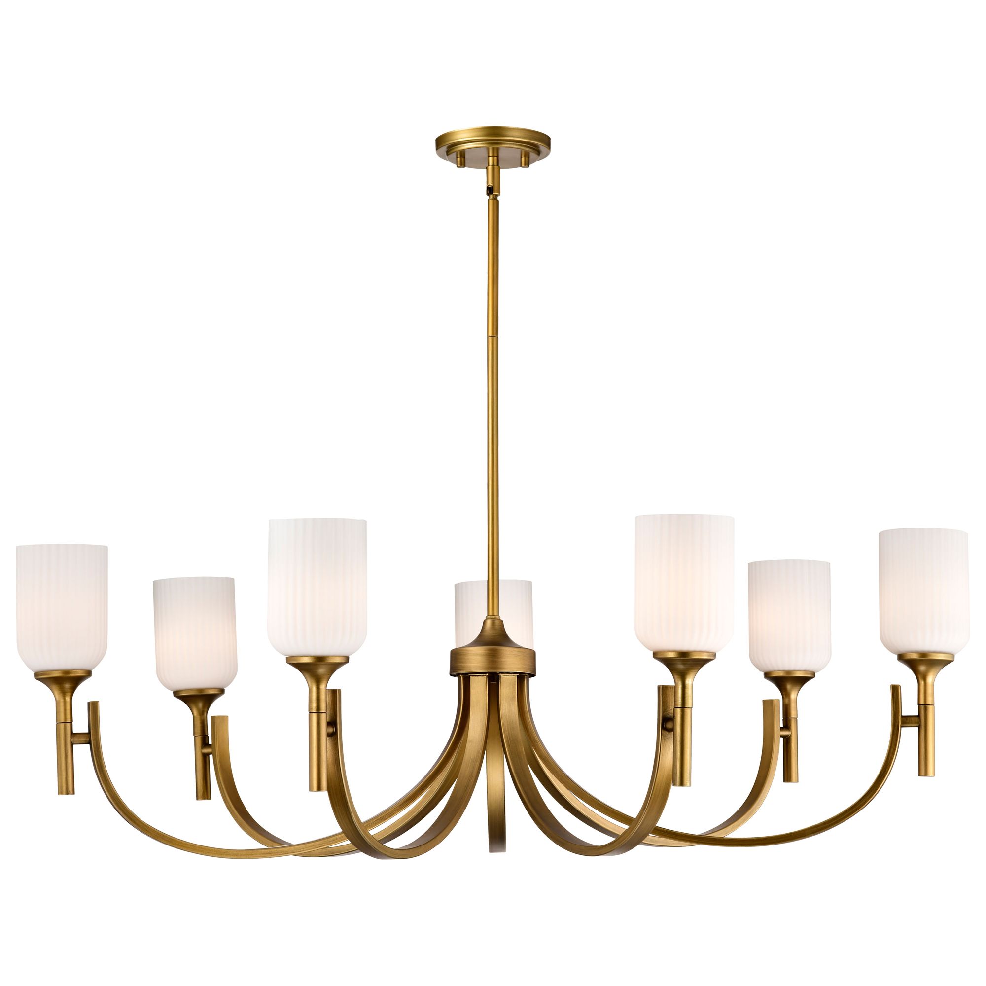 Image 4 Nuvo Solara 40" Wide Natural Brass 7 Light Chandelier more views