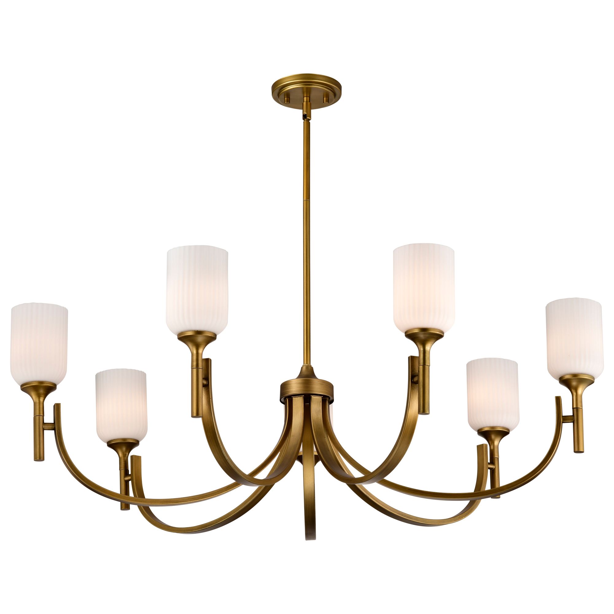 Image 6 Nuvo Solara 40" Wide Natural Brass 7 Light Chandelier more views