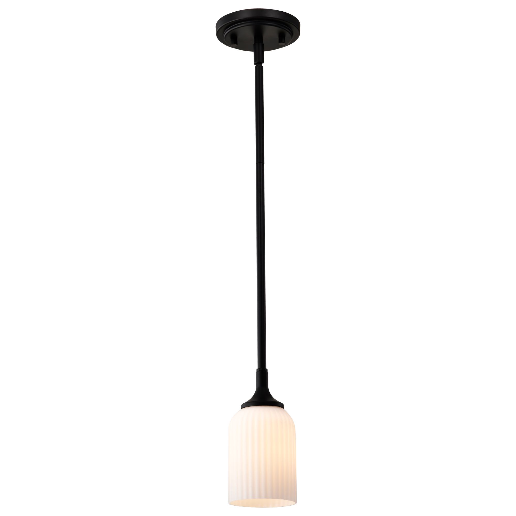 Image 4 Nuvo Solara 5" Wide Matte Black Mini Pendant more views