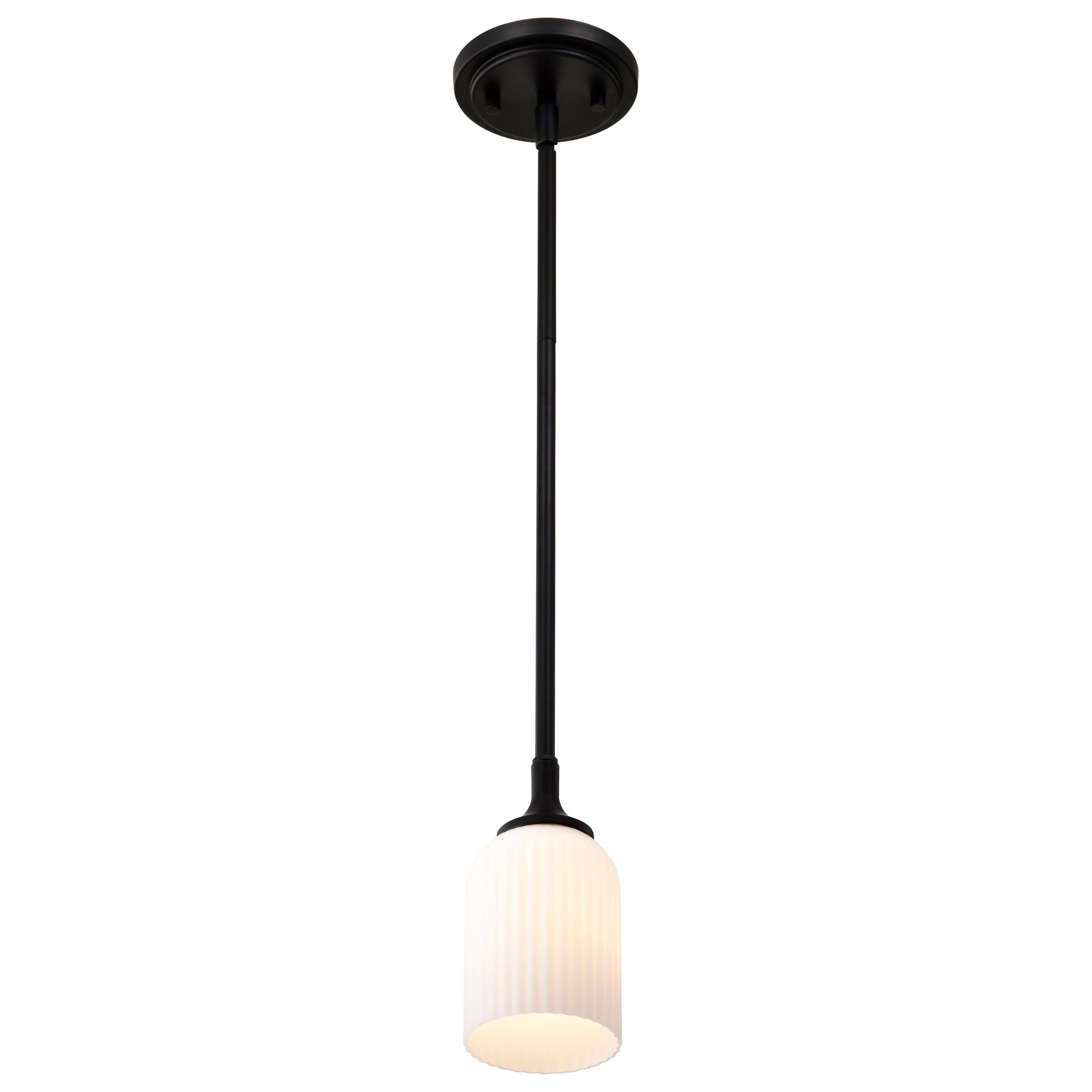 Image 6 Nuvo Solara 5" Wide Matte Black Mini Pendant more views