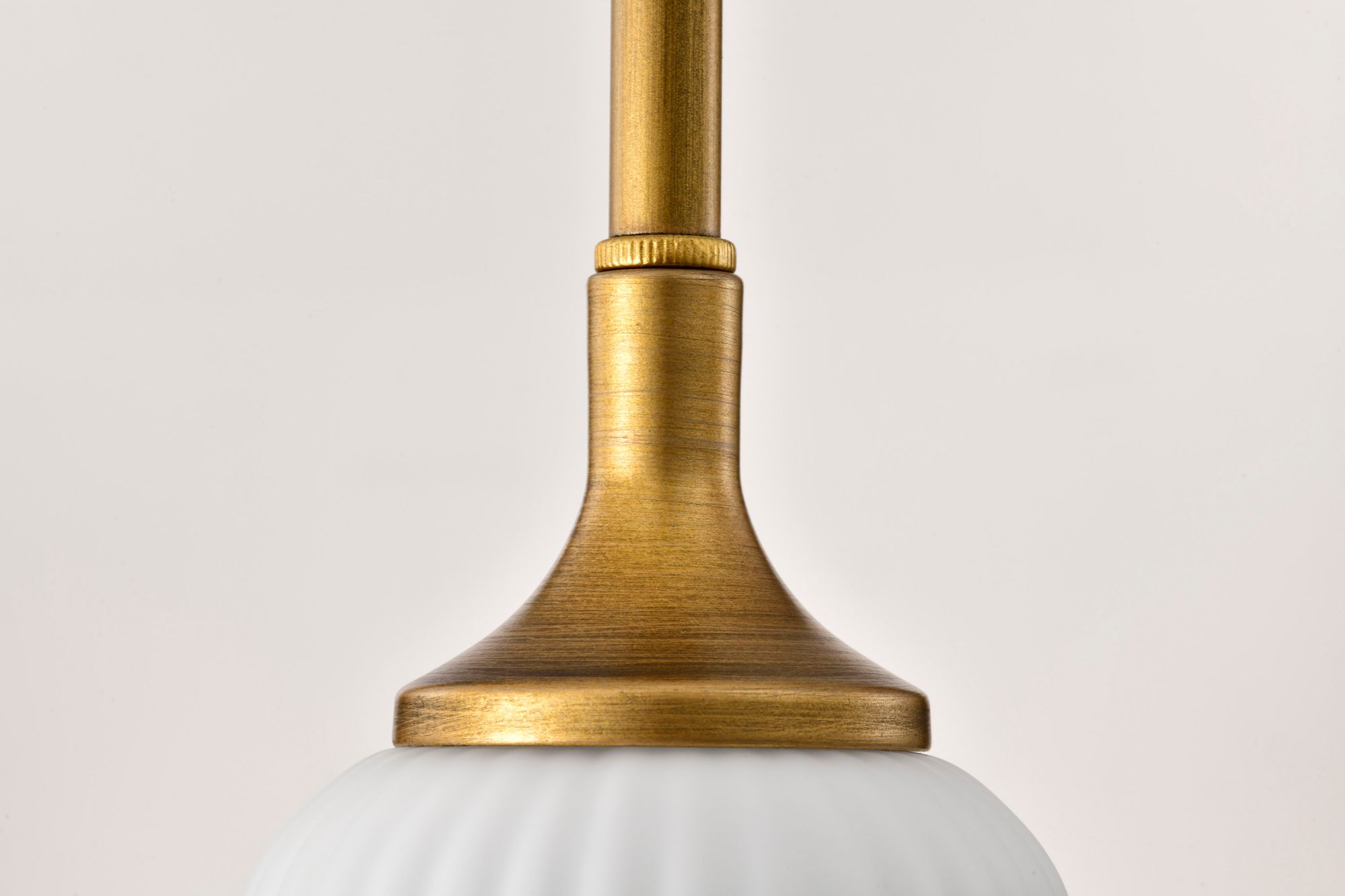 Nuvo Solara 5" Wide Natural Brass Mini Pendant