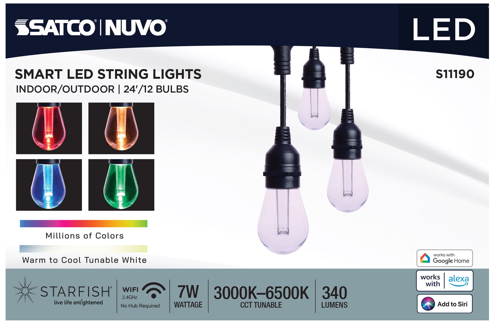 Image 4 Nuvo Starfish 24 Foot LED Smart String L more views