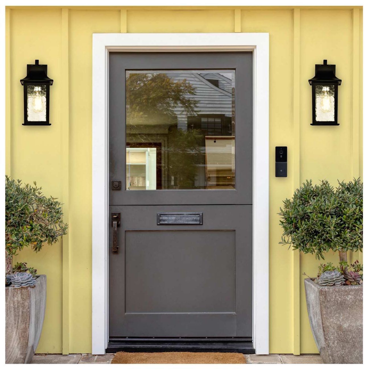 Nuvo Starfish 5 1/2" High Black SMART Doorbell Security Camera