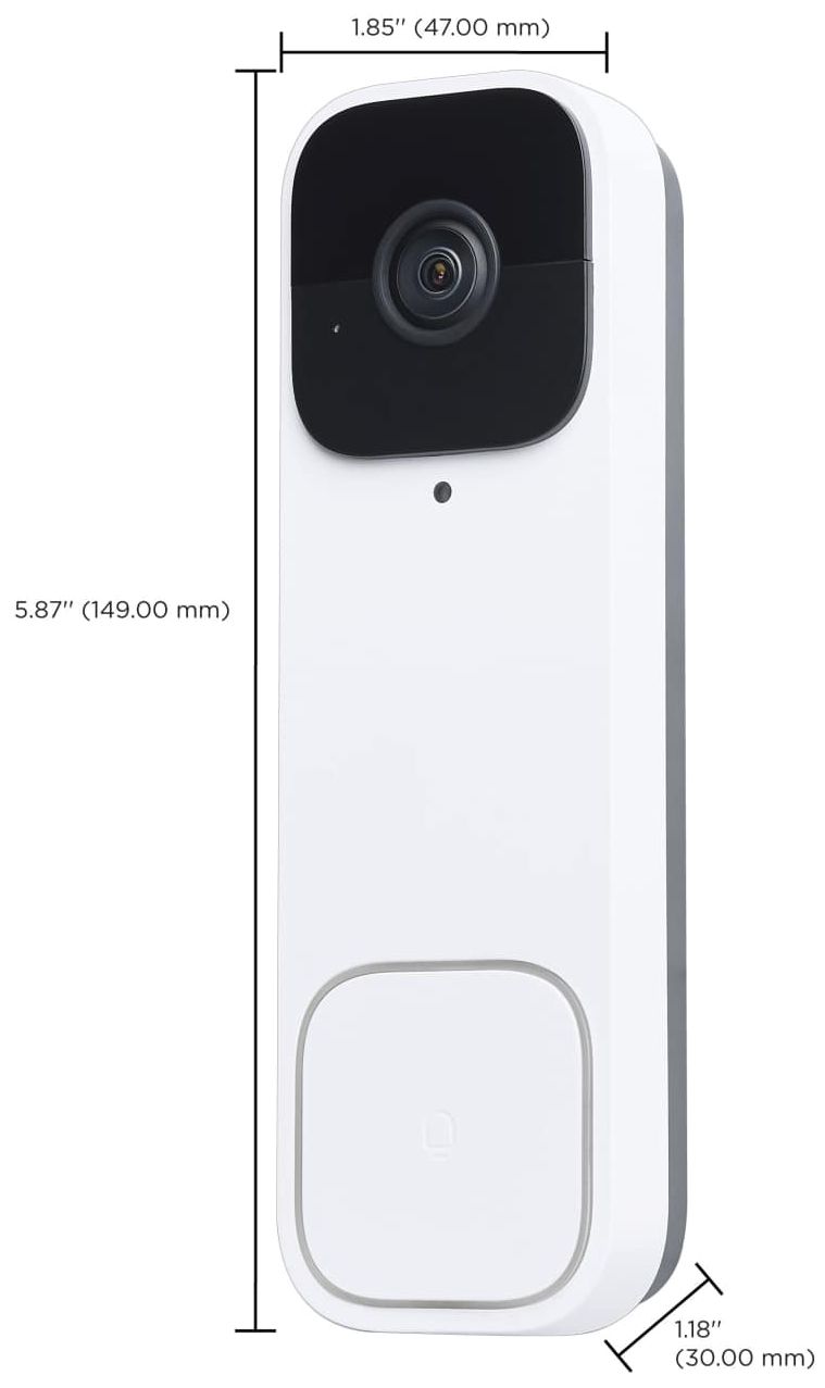 Nuvo Starfish 5 3/4" High White Smart Doorbell Security Camera Wired