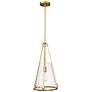 1_Nuvo Valentine 12" Wide Vintage Brass Medium Pendant