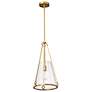 5_Nuvo Valentine 12" Wide Vintage Brass Medium Pendant more views
