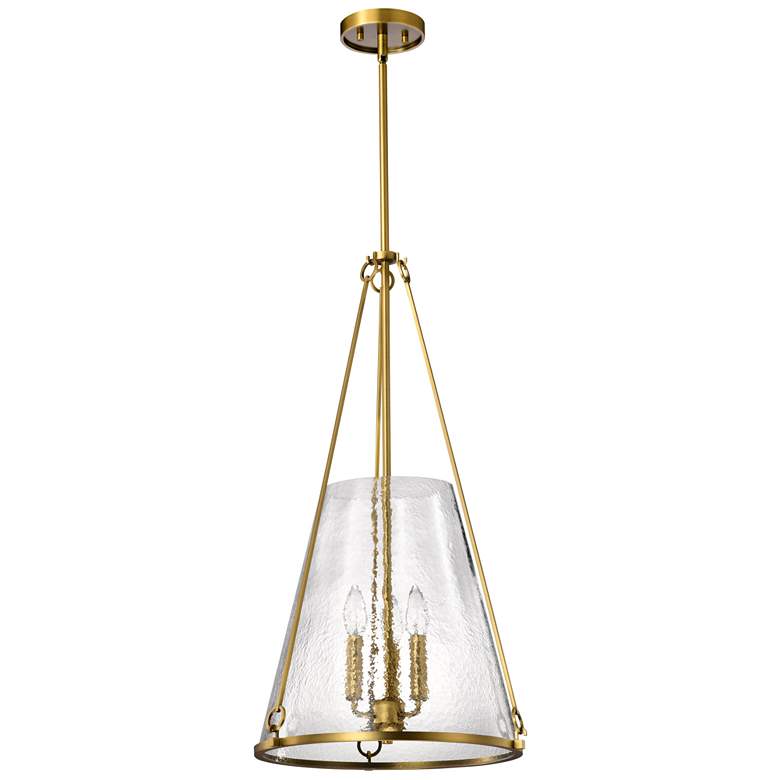 Image 1 Nuvo Valentine 16" Wide Vintage Brass Large Pendant