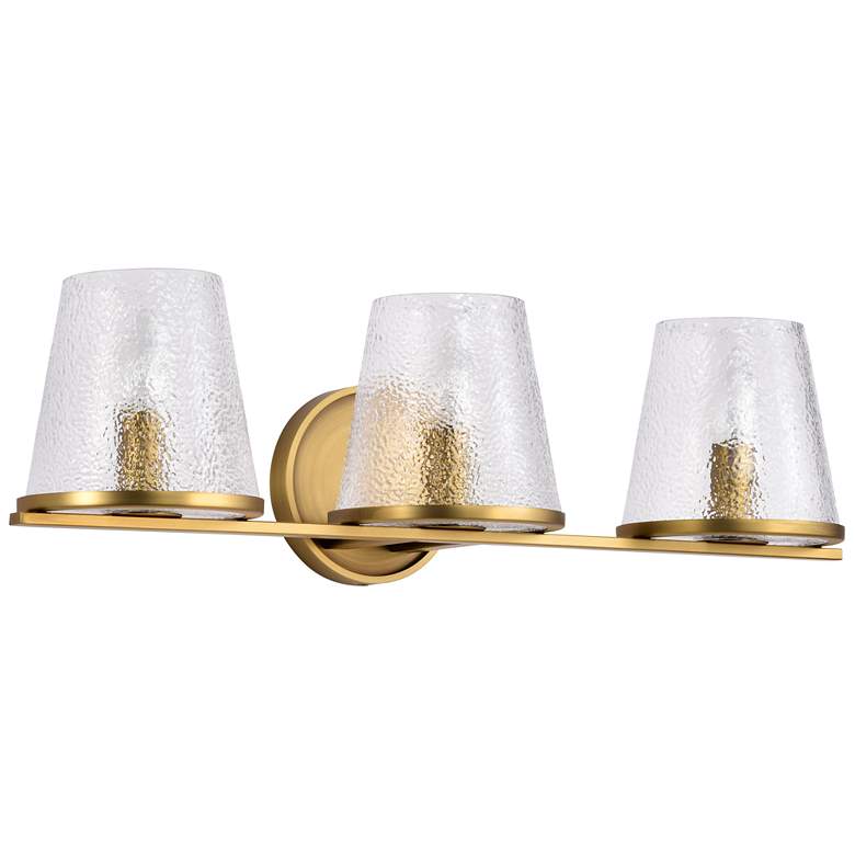 Image 1 Nuvo Valentine 24" Wide Vintage Brass 3 Light Vanity