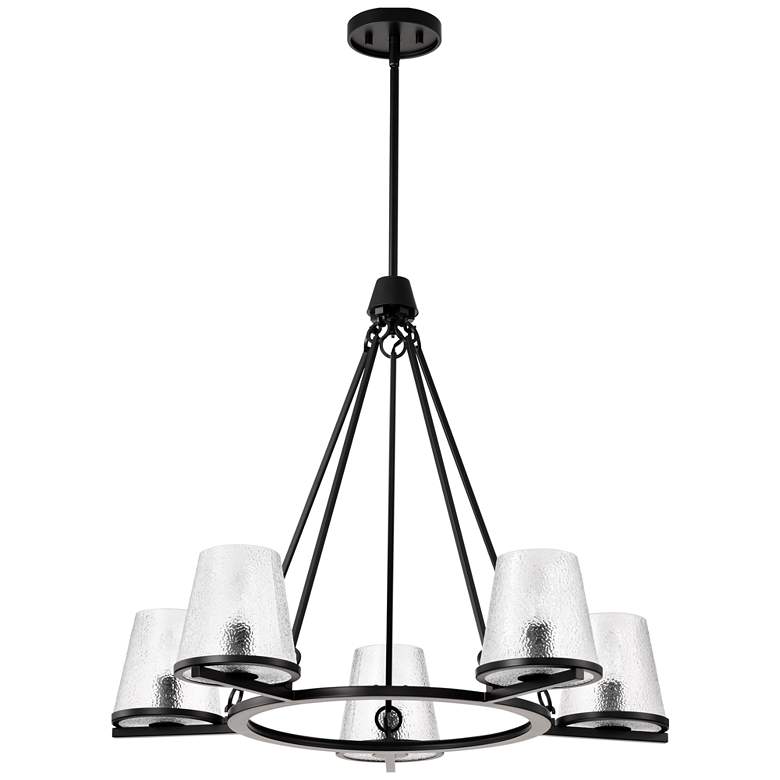 Image 1 Nuvo Valentine 30" Wide Black 5 Light Chandelier