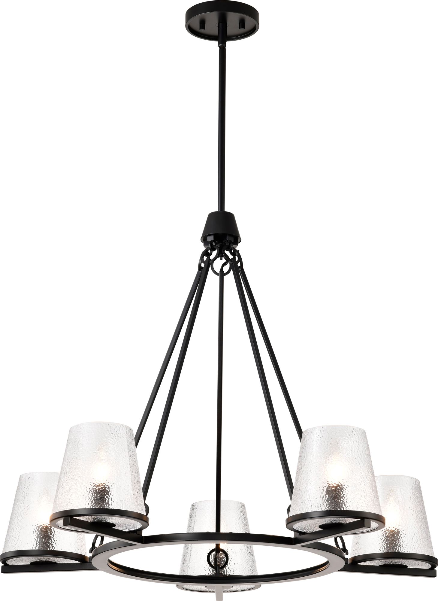 Image 2 Nuvo Valentine 30" Wide Black 5 Light Chandelier more views