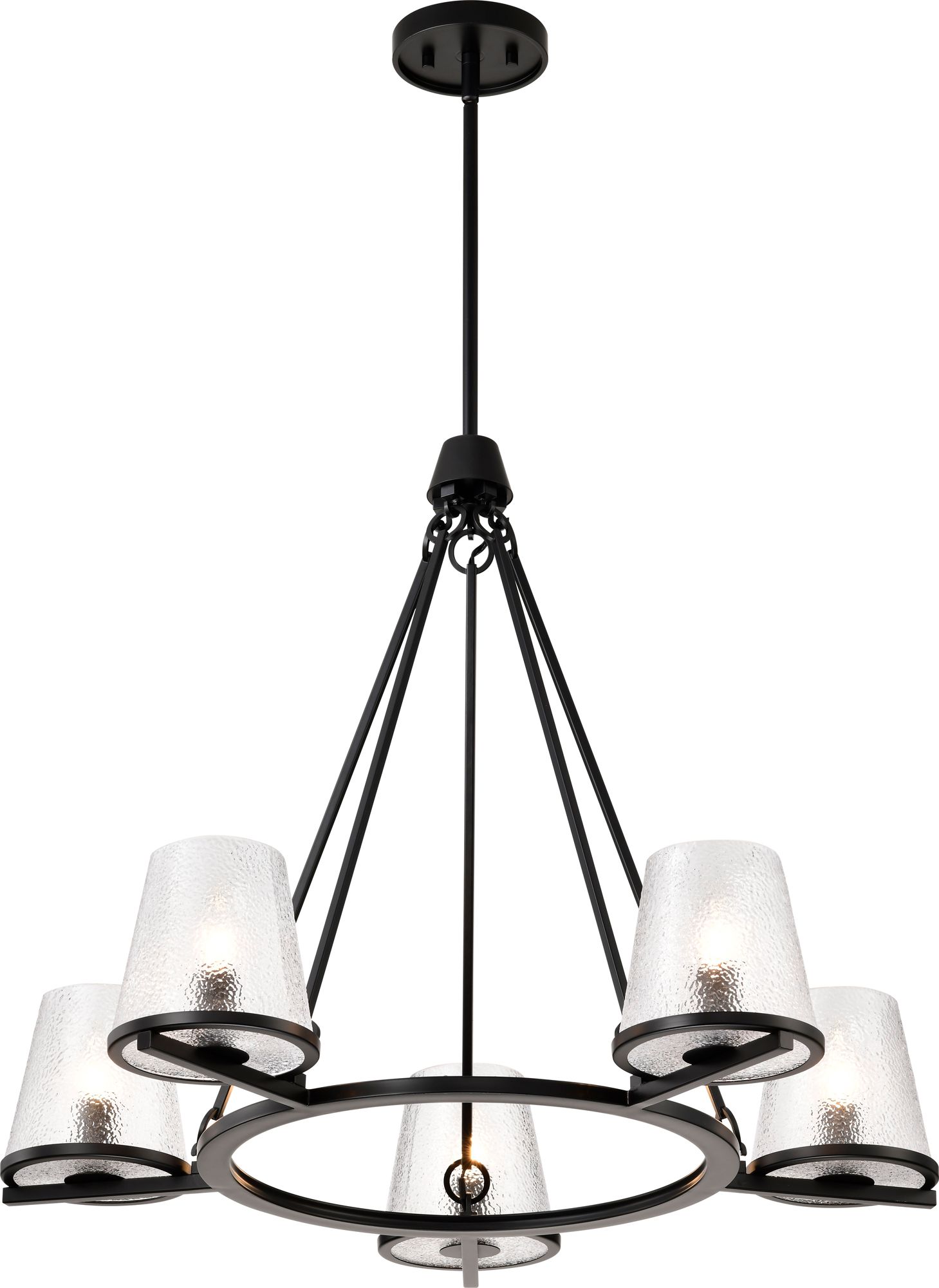 Image 4 Nuvo Valentine 30" Wide Black 5 Light Chandelier more views