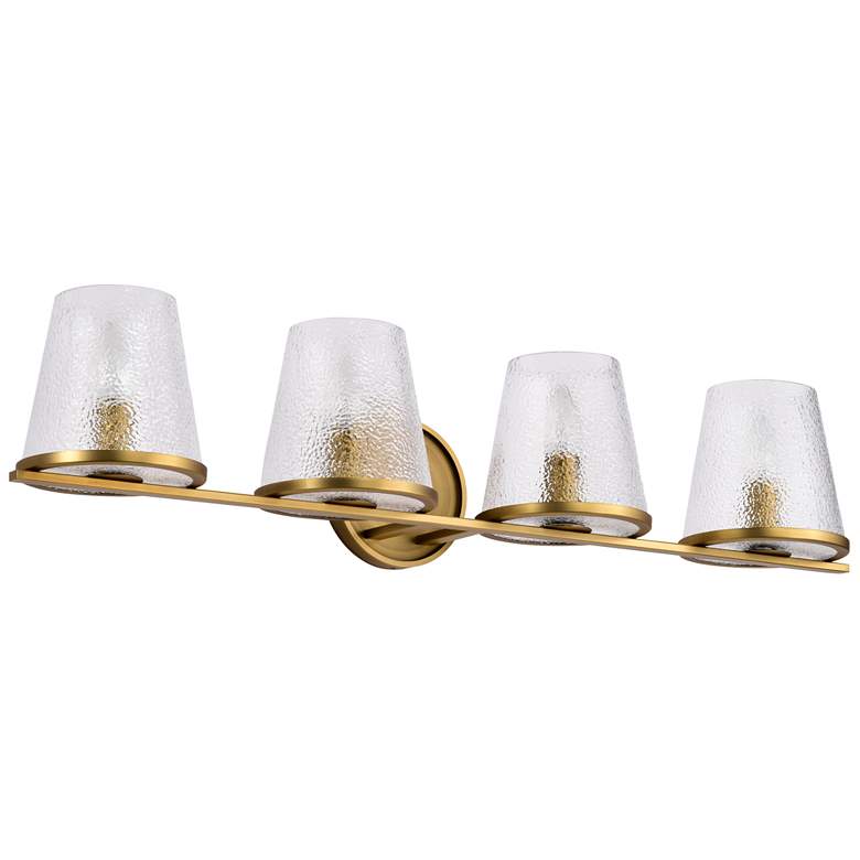 Image 1 Nuvo Valentine 32" Wide Vintage Brass 4 Light Vanity