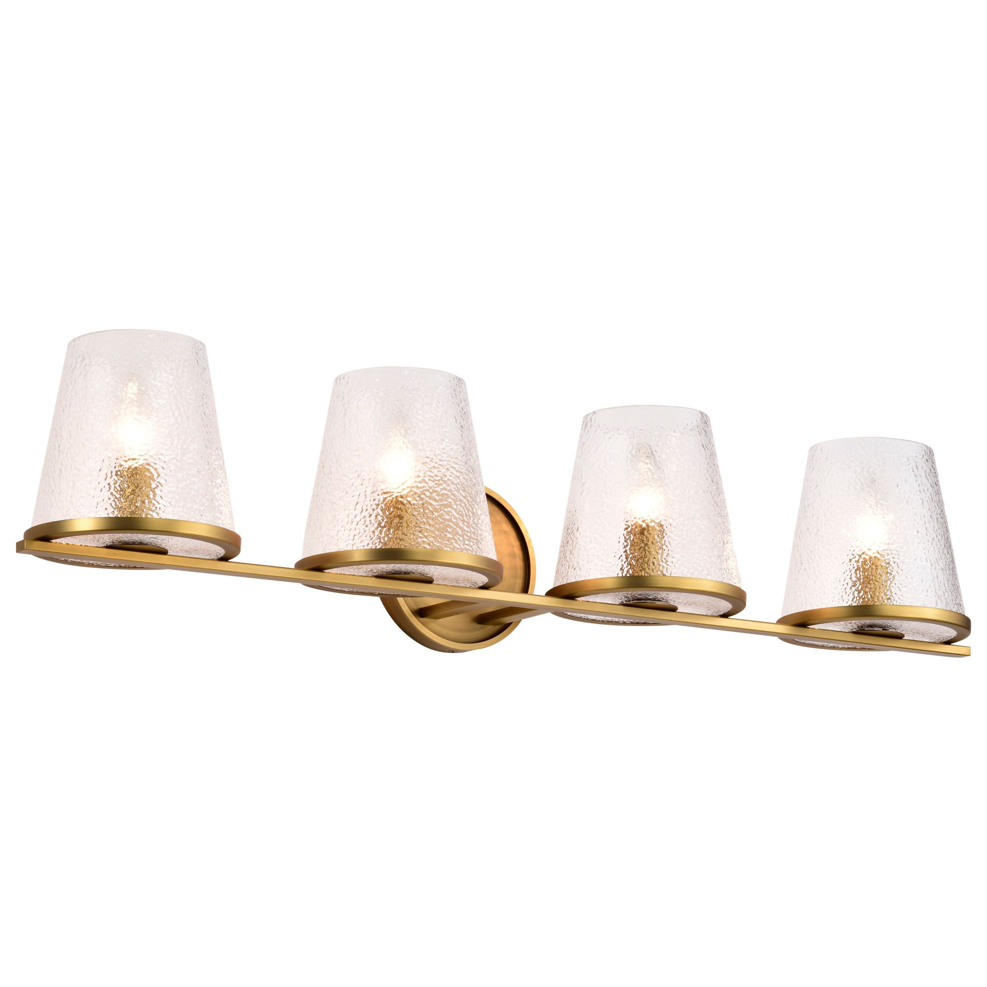 Image 2 Nuvo Valentine 32" Wide Vintage Brass 4 Light Vanity more views
