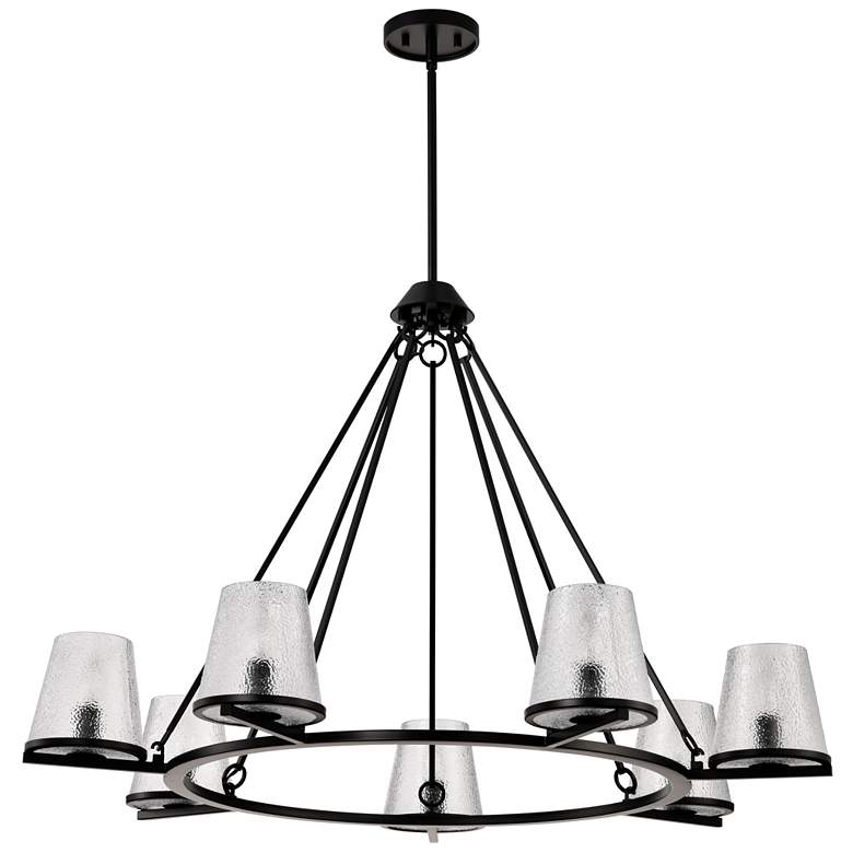 Image 1 Nuvo Valentine 40" Wide Black 7 Light Chandelier