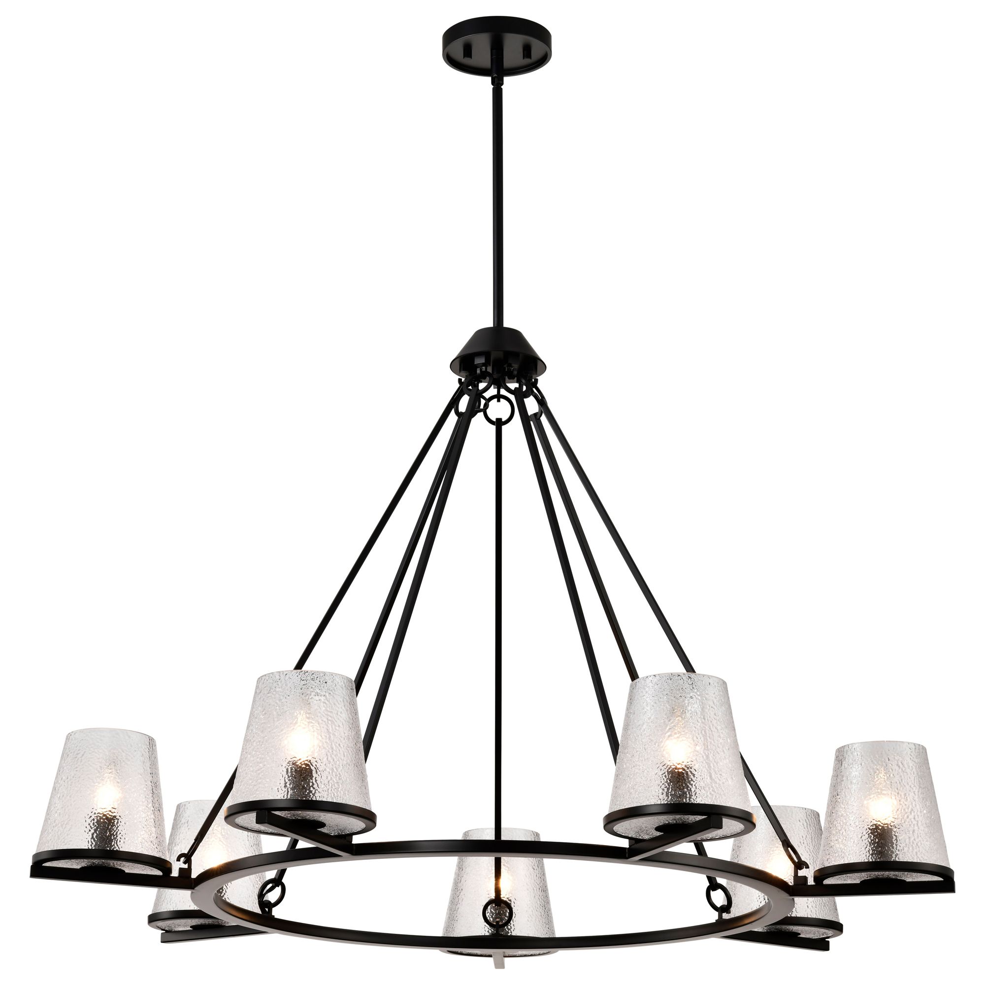 Image 2 Nuvo Valentine 40" Wide Black 7 Light Chandelier more views