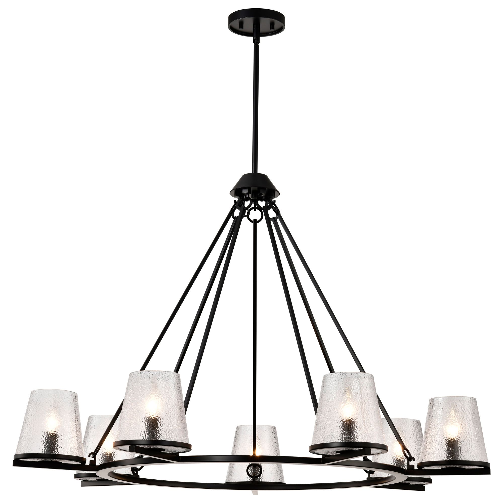 Image 4 Nuvo Valentine 40" Wide Black 7 Light Chandelier more views