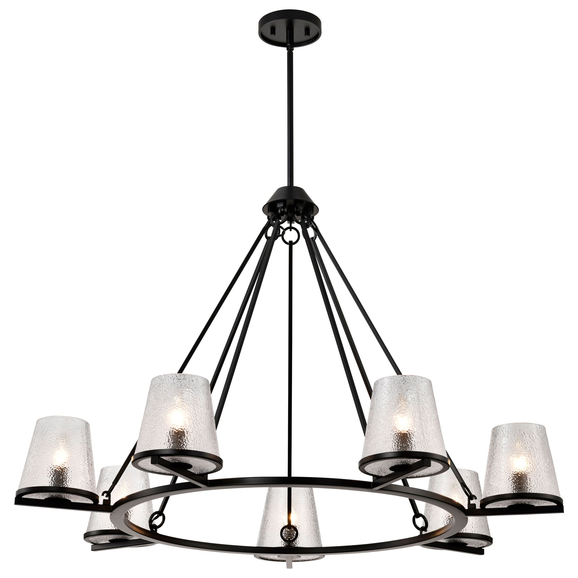 Image 6 Nuvo Valentine 40" Wide Black 7 Light Chandelier more views