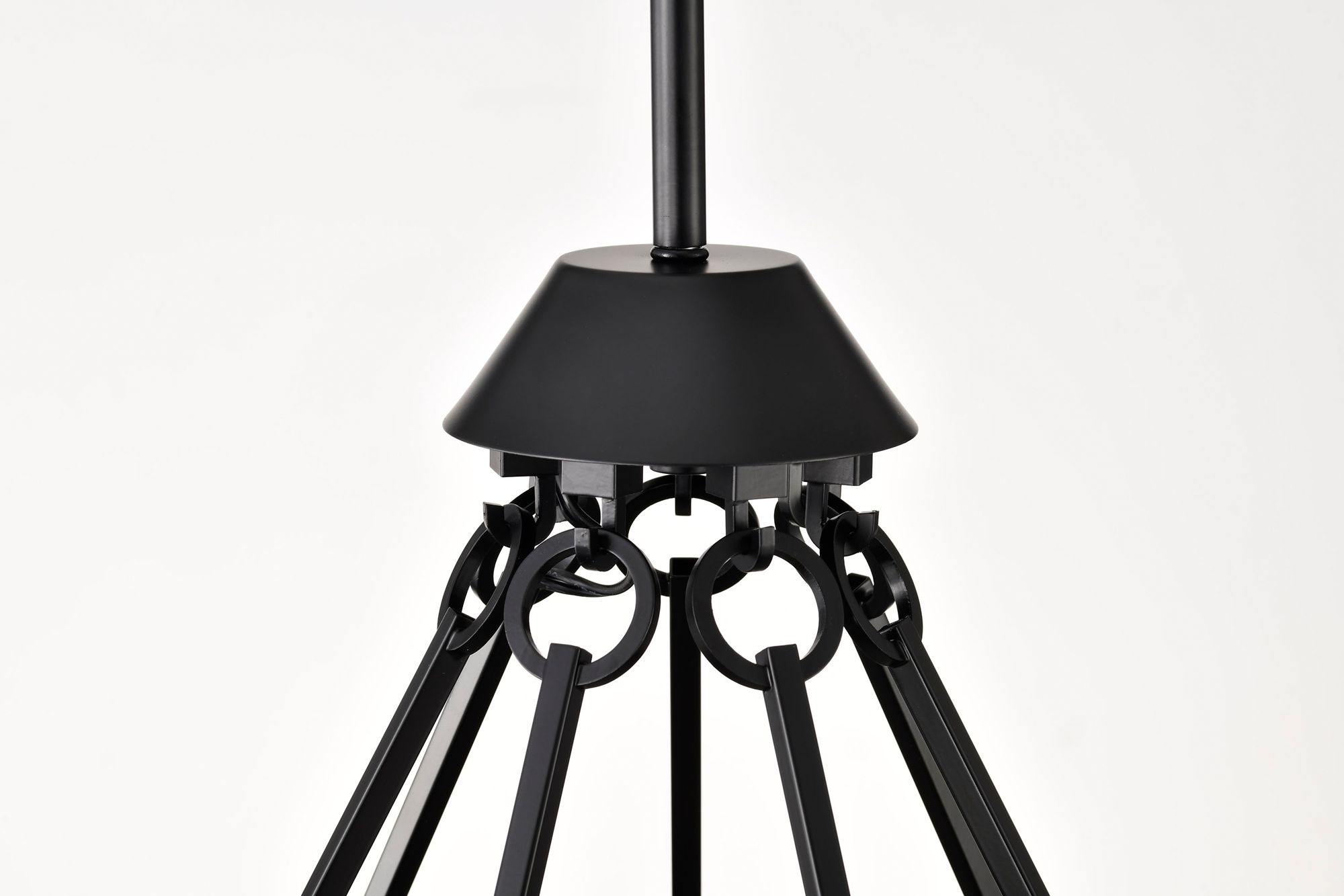 Nuvo Valentine 40" Wide Black 7 Light Chandelier