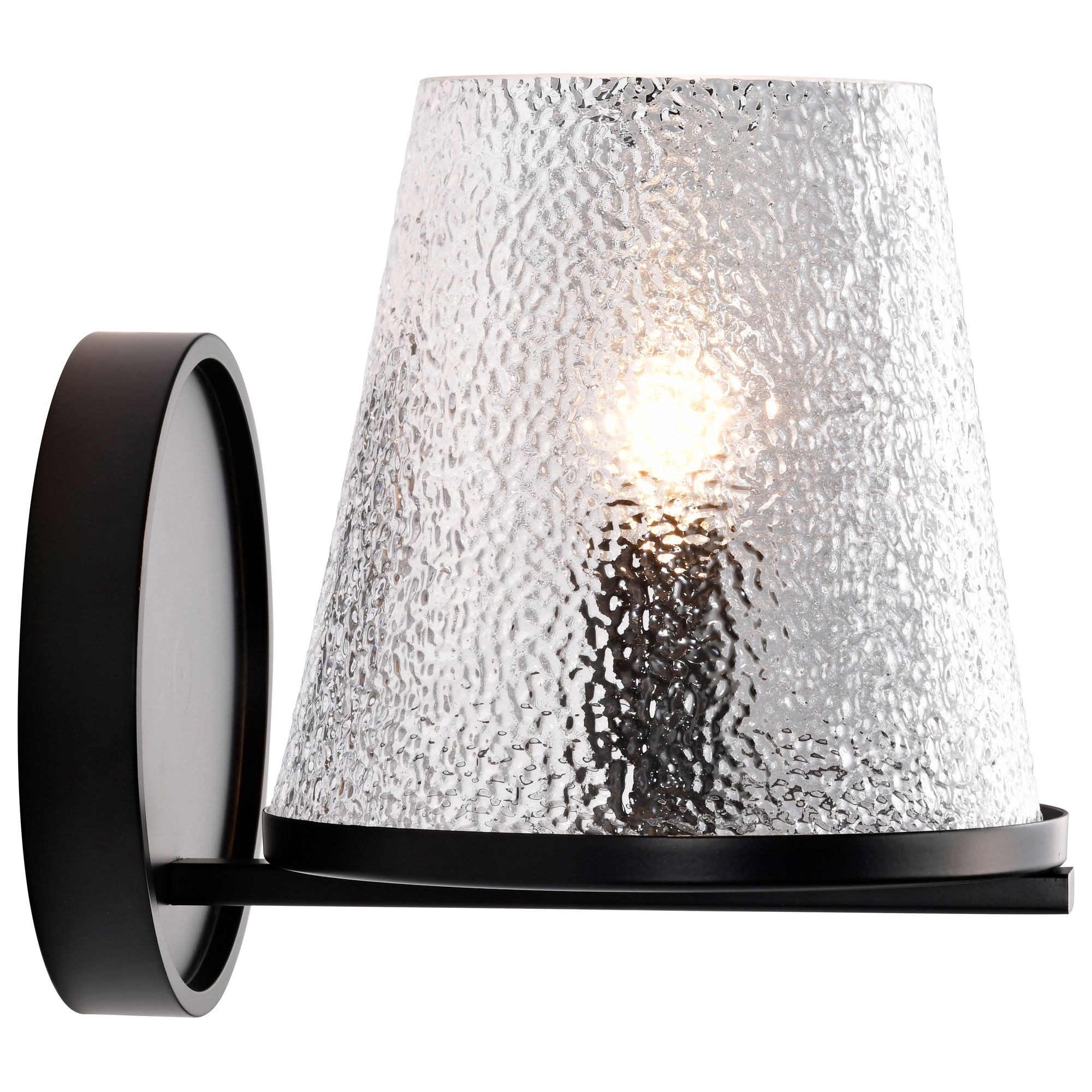 Nuvo Valentine 7" High Black 1 Light Vanity