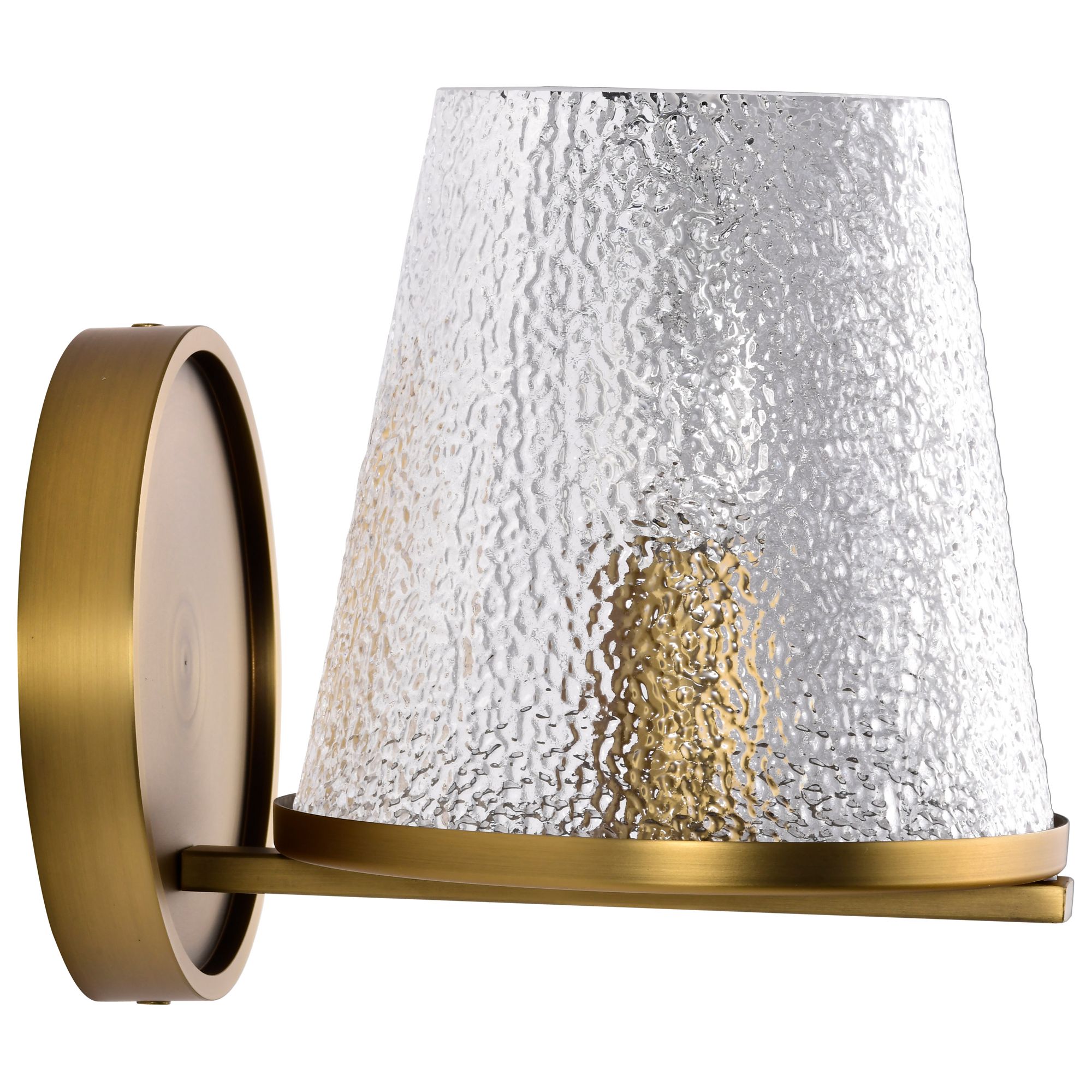 Nuvo Valentine 7" High Vintage Brass 1 Light Vanity