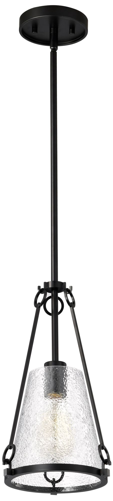 Nuvo Valentine 8" Wide Black Small Pendant