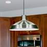 Thumbnail1 of Nuvo Warehouse 16" Wide Modern Industrial Silver Metal Pendant Light