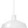 Nuvo Warehouse 16" Wide White Metal Pendant Light