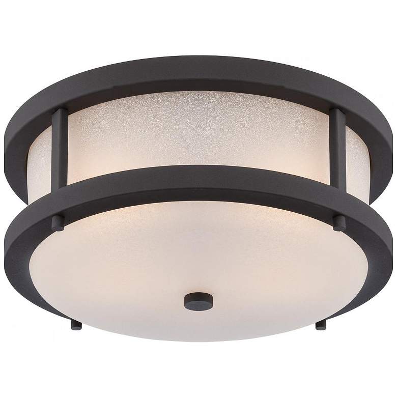 Image 1 Nuvo Willis 13 3/4" Wide Textured Black LED Ceiling Light