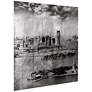 NY Skyline A Reverse Printed Tempered Glass with Silver Leaf Wall Art