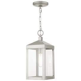 Image1 of Nyack 1 Light Brushed Nickel Outdoor Pendant Lantern