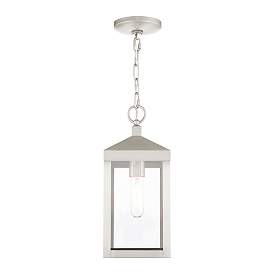 Image5 of Nyack 1 Light Brushed Nickel Outdoor Pendant Lantern more views