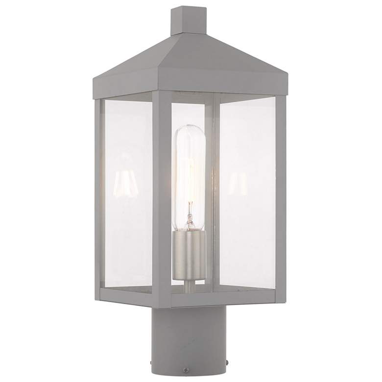 Image 1 Nyack 1 Light Nordic Gray Outdoor Post Top Lantern