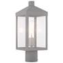 2_Nyack 1 Light Nordic Gray Outdoor Post Top Lantern