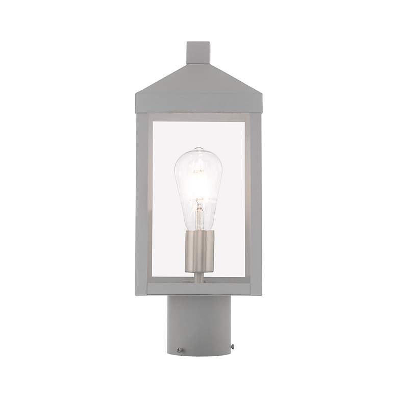 Image 5 Nyack 1 Light Nordic Gray Outdoor Post Top Lantern more views