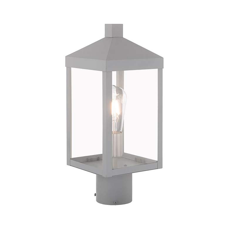 Image 6 Nyack 1 Light Nordic Gray Outdoor Post Top Lantern more views