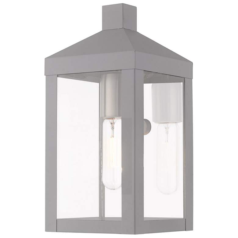 Image 1 Nyack 1 Light Nordic Gray Outdoor Wall Lantern