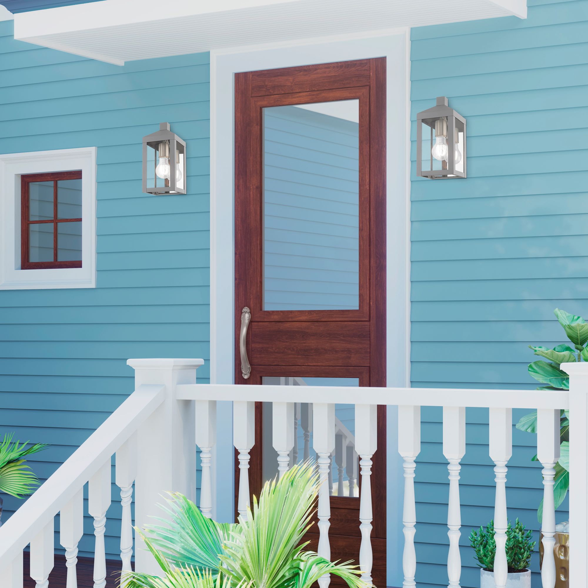 Nyack 1 Light Nordic Gray Outdoor Wall Lantern