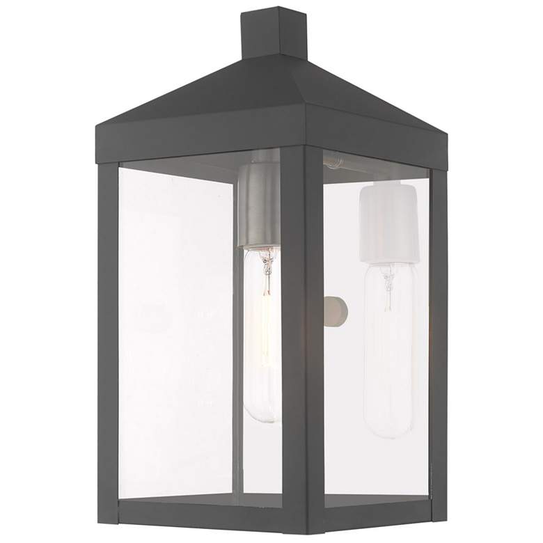 Image 1 Nyack 1 Light Scandinavian Gray Outdoor Wall Lantern