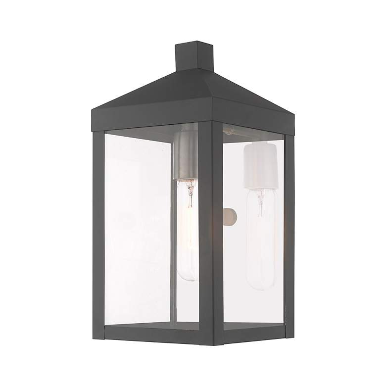 Image 3 Nyack 1 Light Scandinavian Gray Outdoor Wall Lantern more views