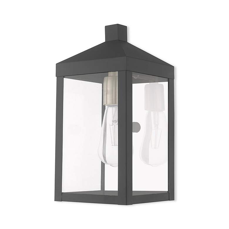 Image 4 Nyack 1 Light Scandinavian Gray Outdoor Wall Lantern more views