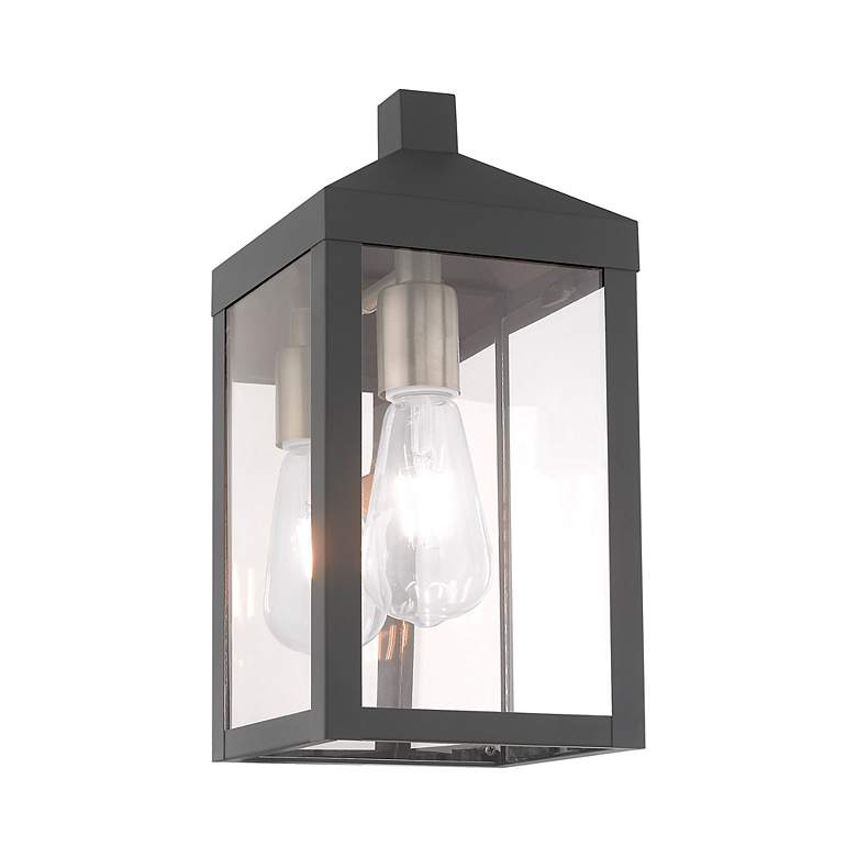 Image 6 Nyack 1 Light Scandinavian Gray Outdoor Wall Lantern more views