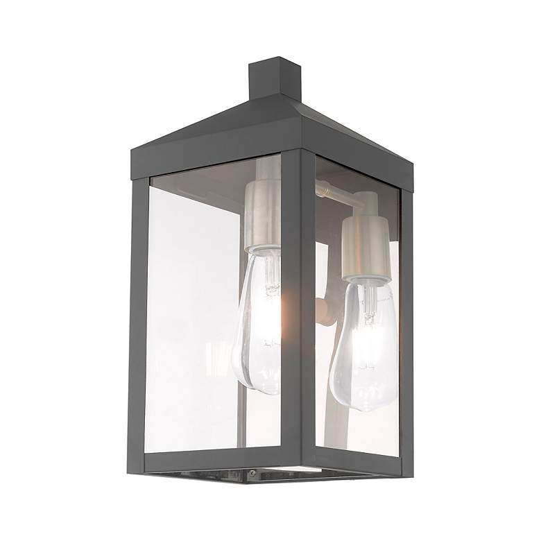 Image 7 Nyack 1 Light Scandinavian Gray Outdoor Wall Lantern more views