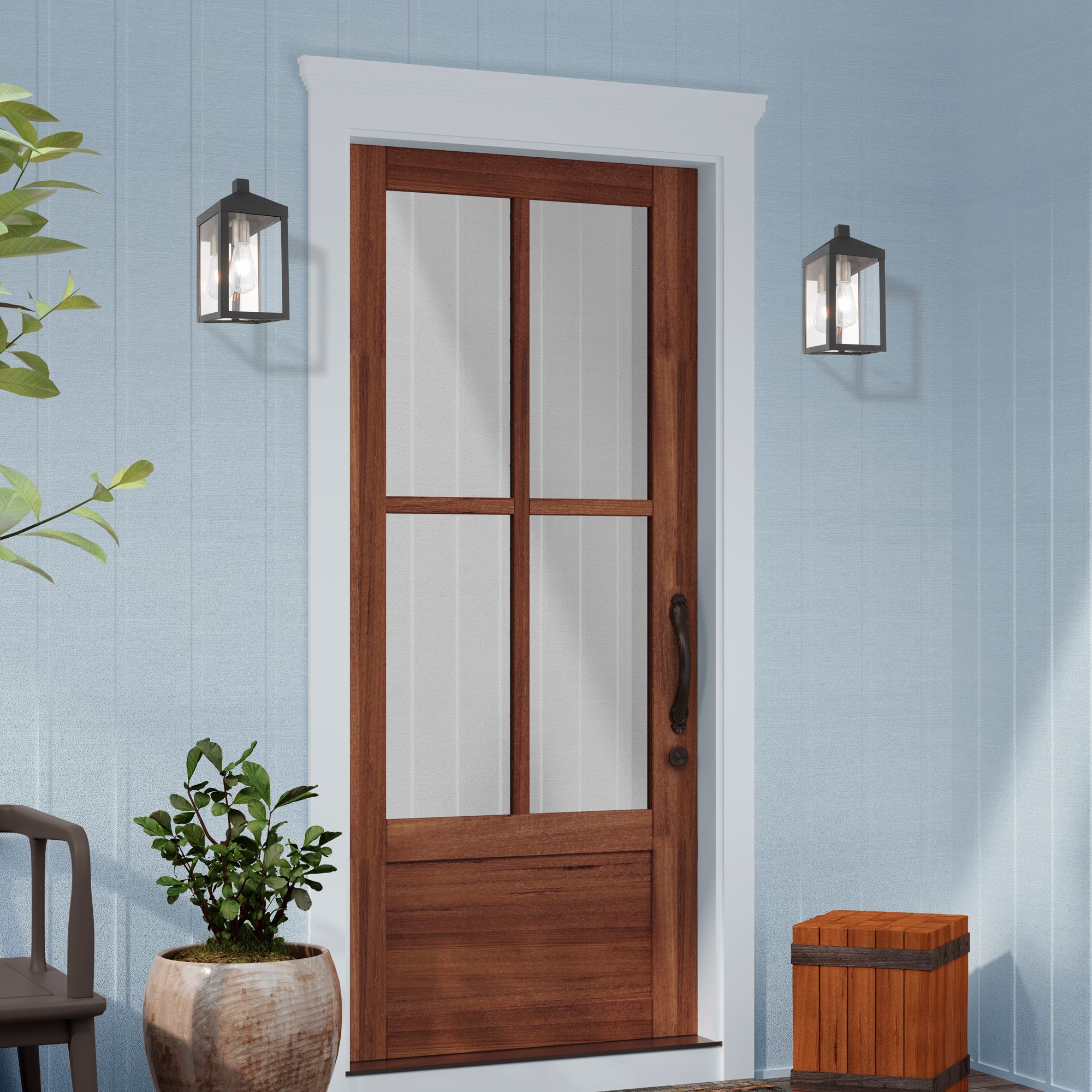 Nyack 1 Light Scandinavian Gray Outdoor Wall Lantern