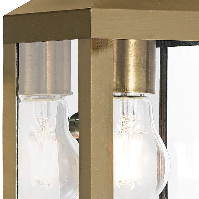 Image 2 Nyack 10 1/2" High Antique Brass Outdoor Wall Light more views