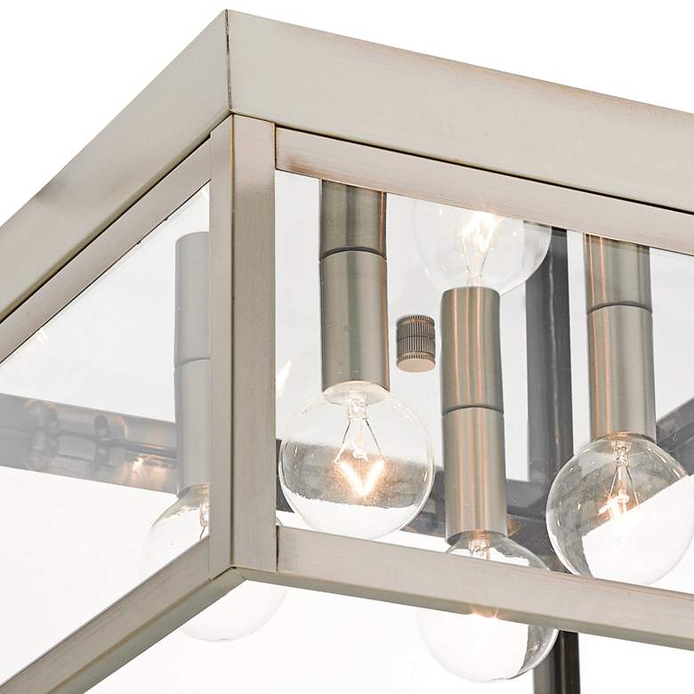 Image 3 Nyack 10 1/2" Wide Brushed Nickel Outdoor Ceiling Light more views