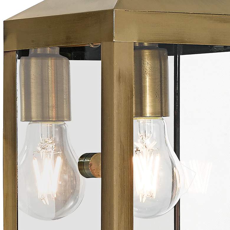 Image 2 Nyack 12 3/4" High Antique Brass Outdoor Wall Light more views
