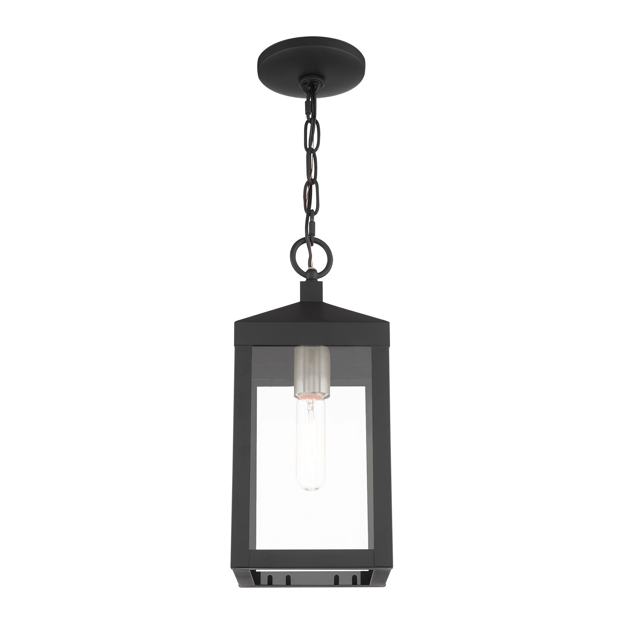 Image 7 Nyack 14 1/2" High Black Outdoor Hanging Light more views