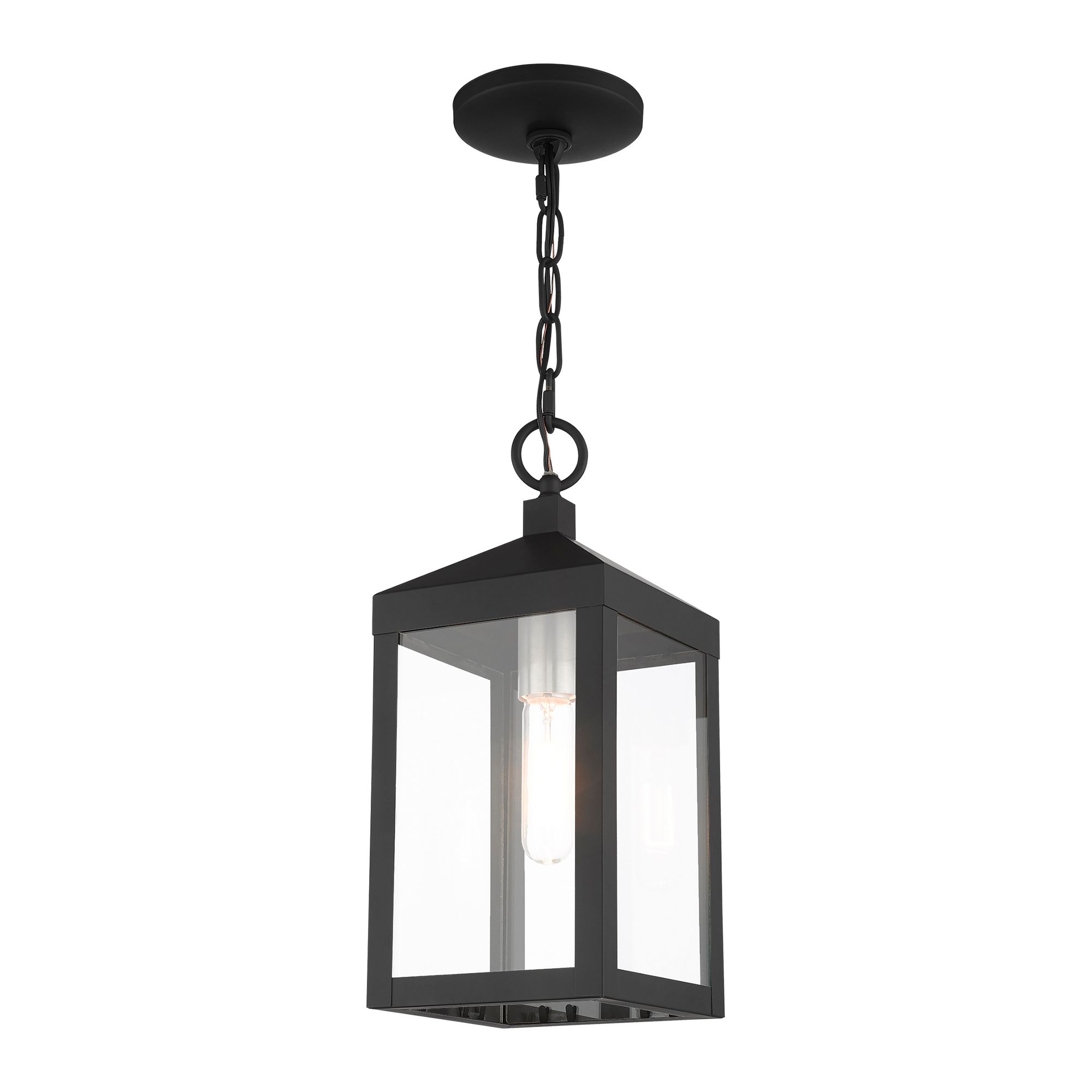 Nyack 14 1/2" High Black Outdoor Hanging Light in scene