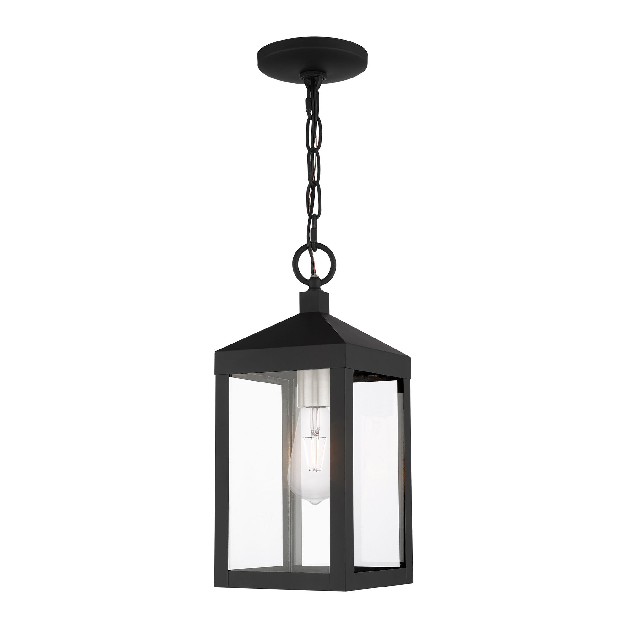 Nyack 14 1/2" High Black Outdoor Hanging Light in scene